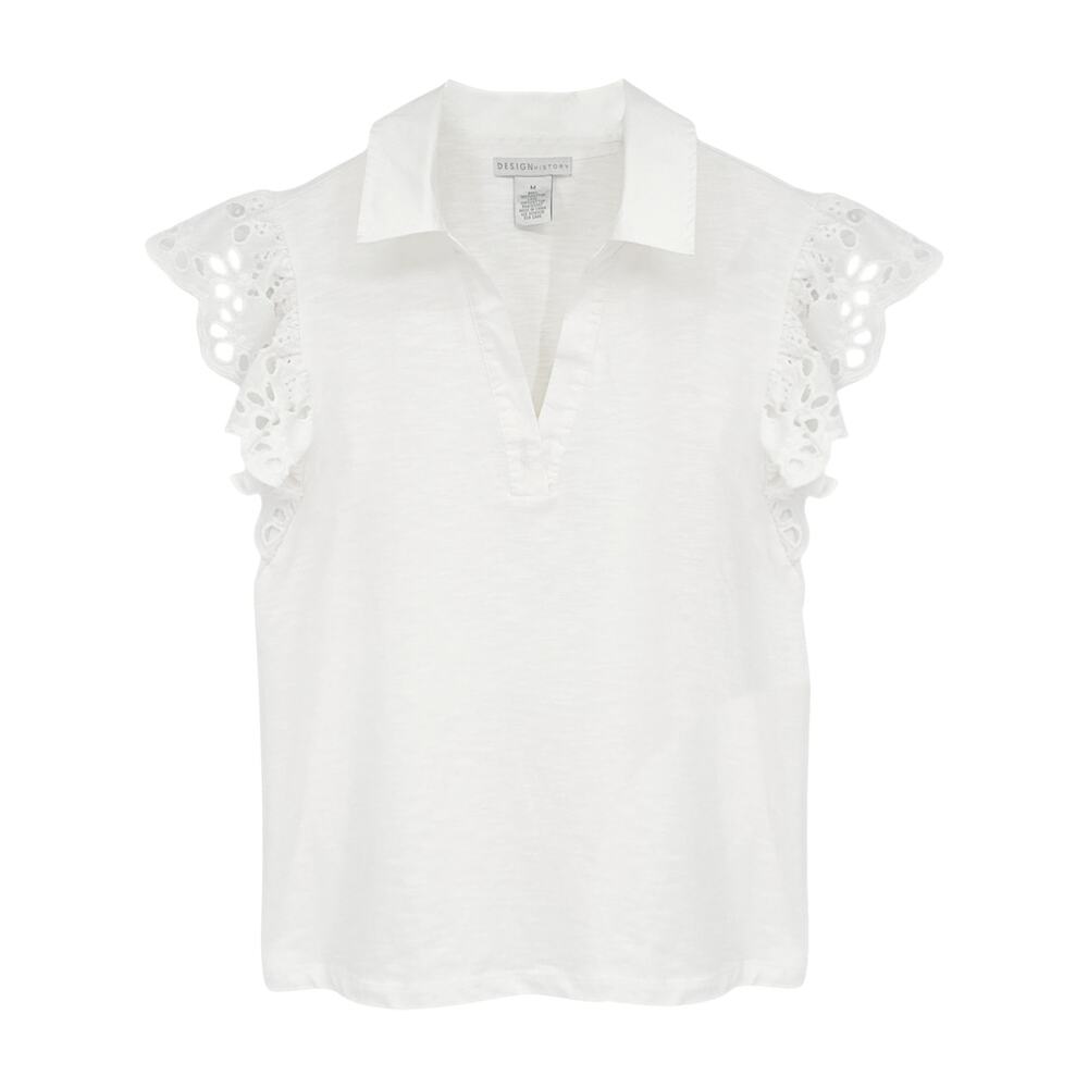 DESIGN HISTORY Eyelet Sleeve Top M